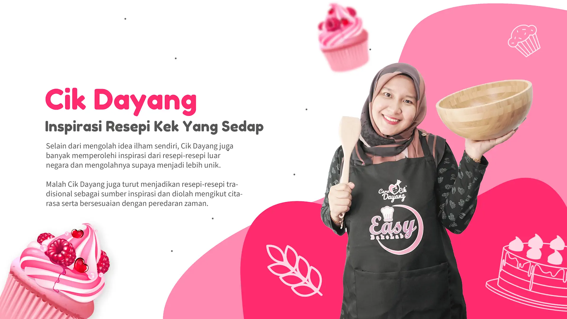 Banner Cik Dayang Inspirasi Resepi Kek Sedap