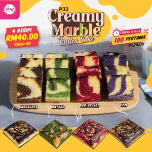 PJJ Creamy Marble Cake (4 Resepi)
