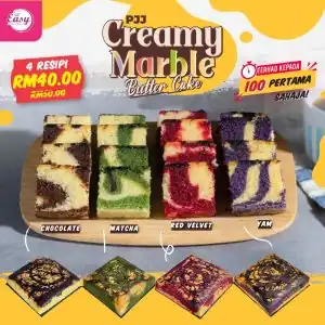 PJJ Creamy Marble Cake (4 Resepi)
