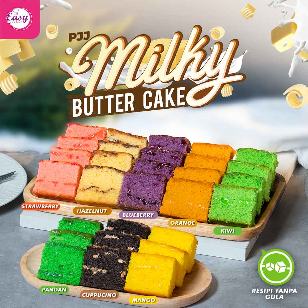 PJJ Milky Butter Cake (8 Resepi)
